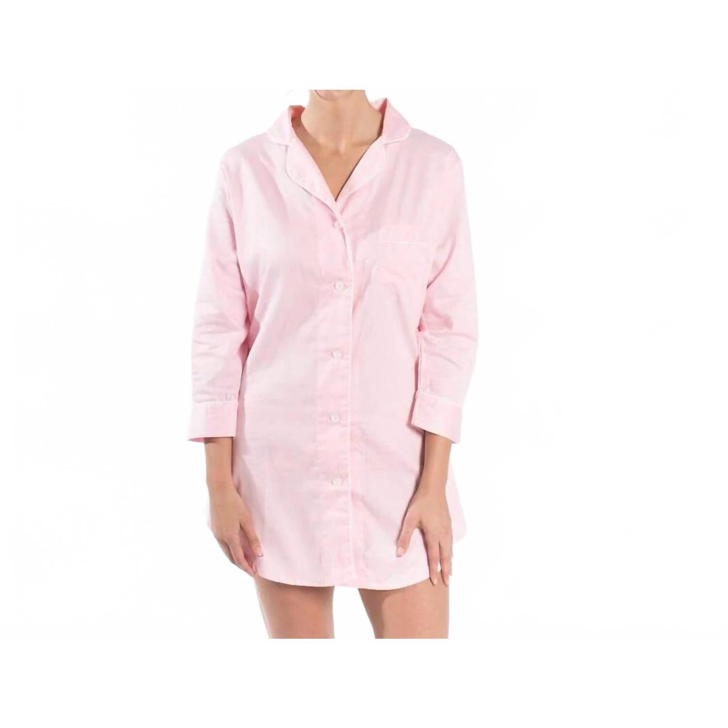 New Bella Il Fiore Button-Down Sleep Shirt In Pink
